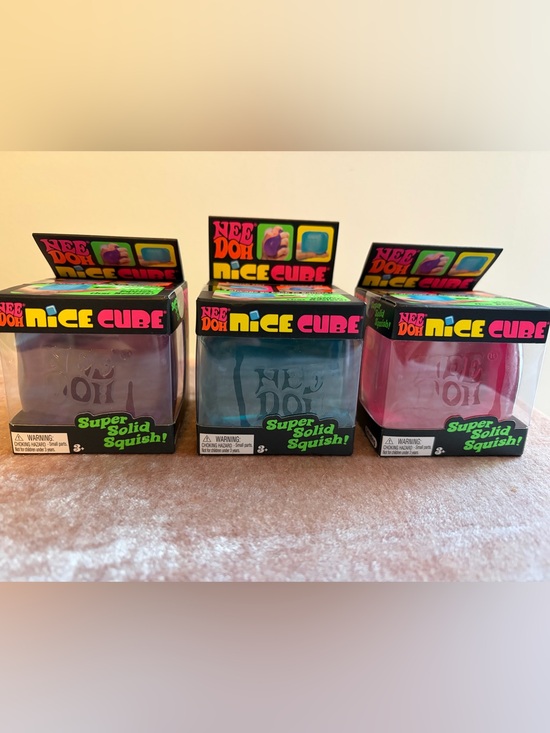 Schylling Other - LOT of 3 NIB Nee Doh Purple, Pink, Blue Nice Cube Squish